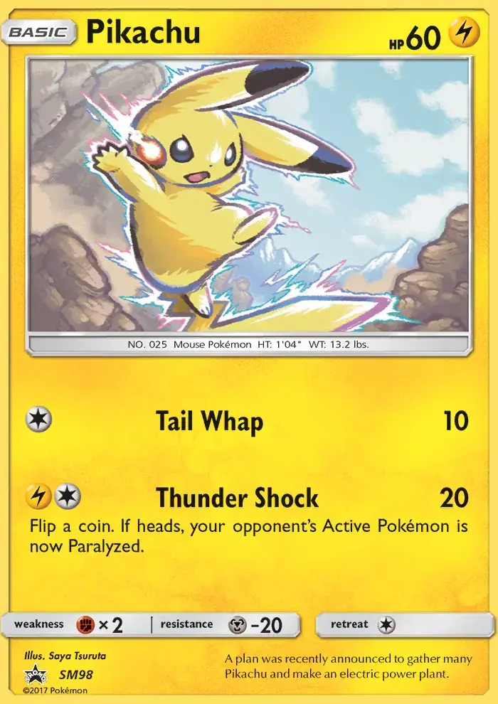 Carte Pokémon Pikachu #SM98 — Promos Soleil et Lune