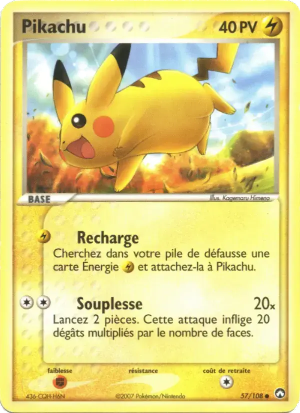 Carte Pokémon Pikachu #57 — Gardiens du Pouvoir