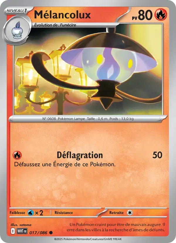 Carte Pokémon Mélancolux #017 — Flamme Blanche