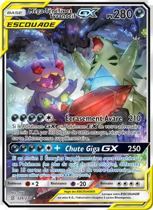 Carte Pokémon Méga-Ténéfix et Tyranocif GX #226 — Harmonie des Esprits