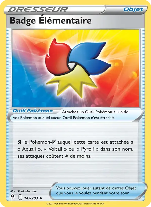 Carte Pokémon Badge Élémentaire #147 — Évolution Céleste