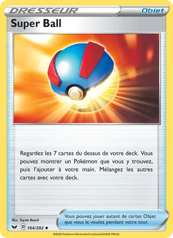 Carte Pokémon Super Ball #164 — Épée et Bouclier