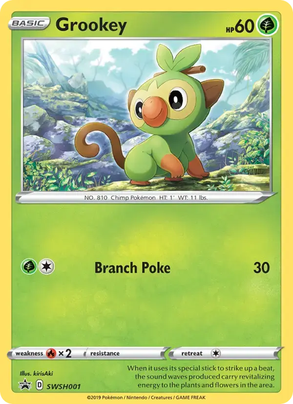 Grookey #SWSH001 — Sword & Shield Promos