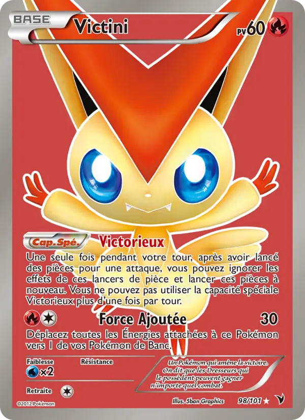 Carte Pokémon Victini #98 — Nobles Victoires