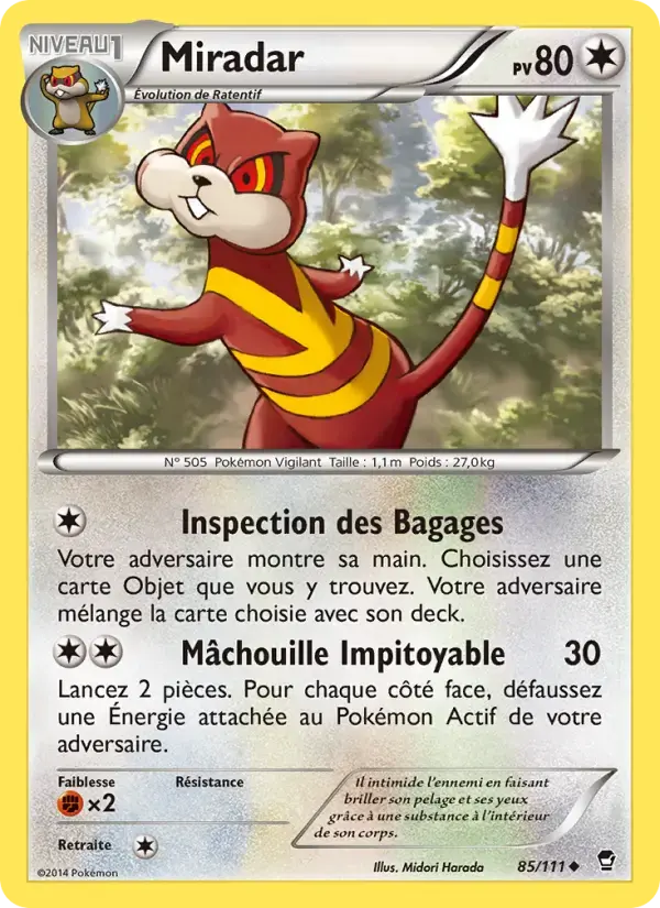 Carte Pokémon Miradar #85 — Poings Furieux