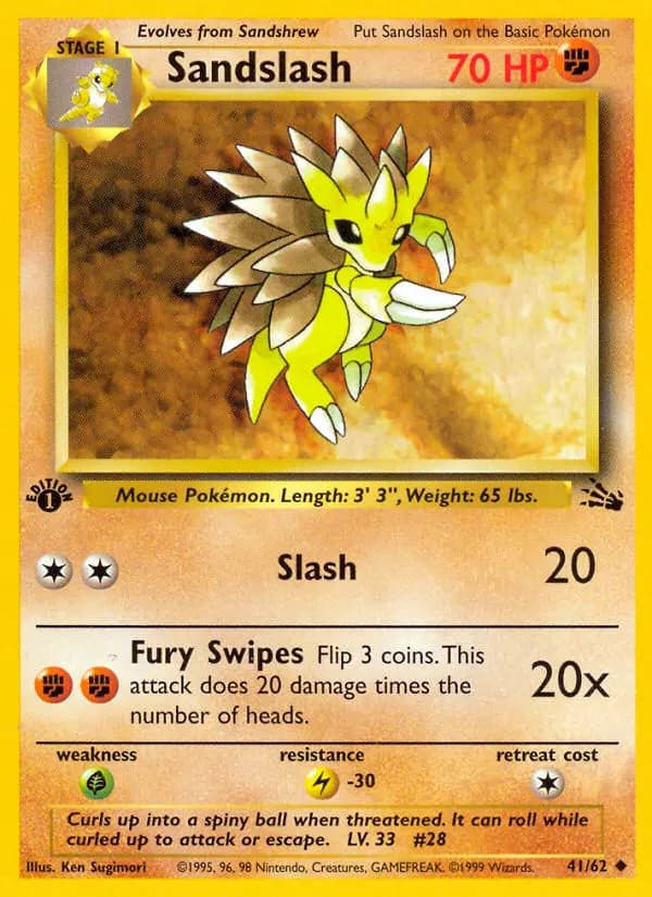 Sandslash #41 — Fossil