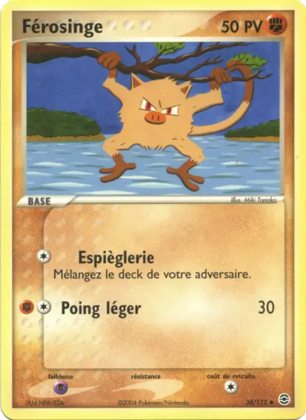 Carte Pokémon Férosinge #38 — Rouge Feu & Vert Feuille