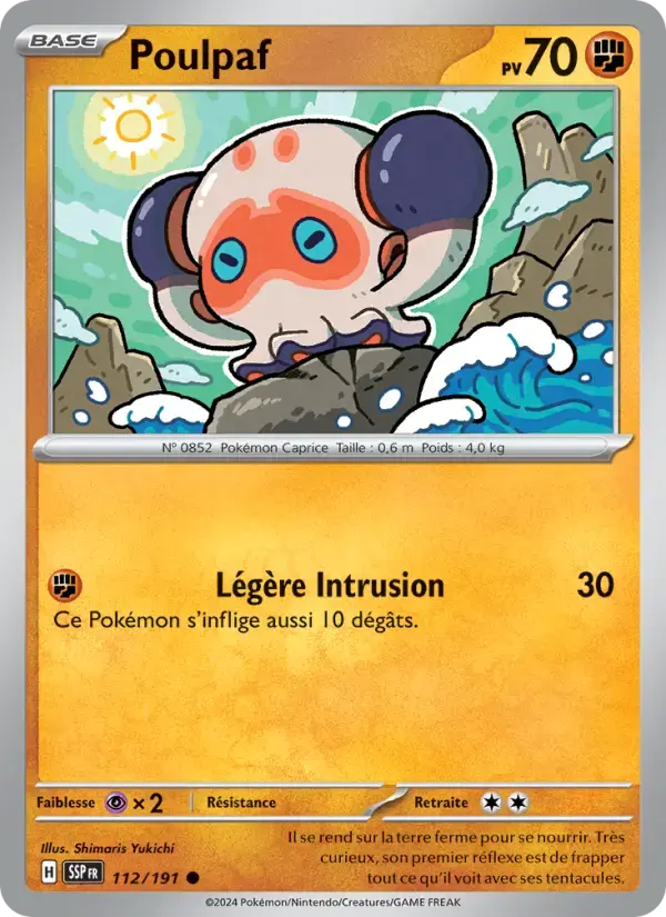 Carte Pokémon Poulpaf #112 — Étincelles Déferlantes