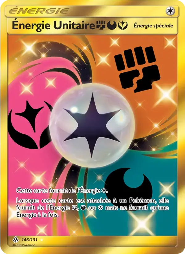 Carte Pokémon Énergie Unitaire FightingDarknessFairy #146 — Lumière Interdite