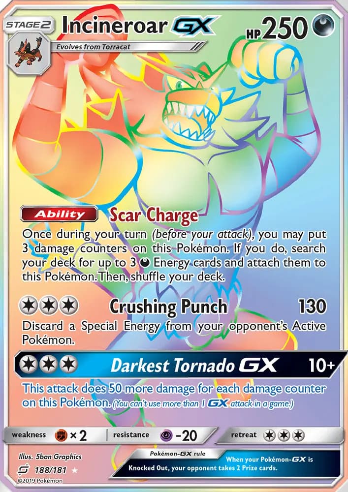 Incineroar GX #188 — Team Up