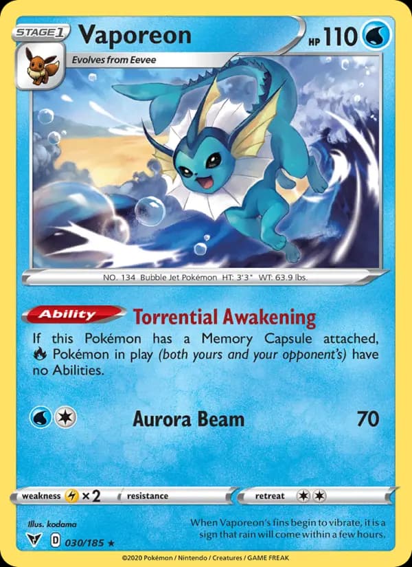 Vaporeon #30 — Vivid Voltage