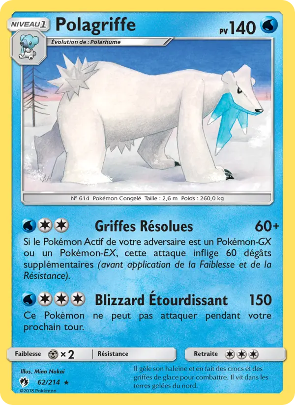 Carte Pokémon Polagriffe #62 — Tonnerre Perdu