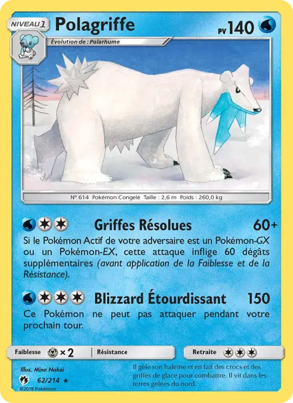 Carte Pokémon Polagriffe #62 — Tonnerre Perdu