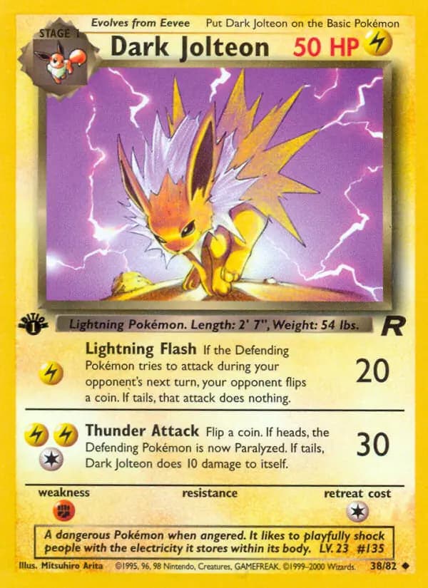 Dark Jolteon #38 — Team Rocket