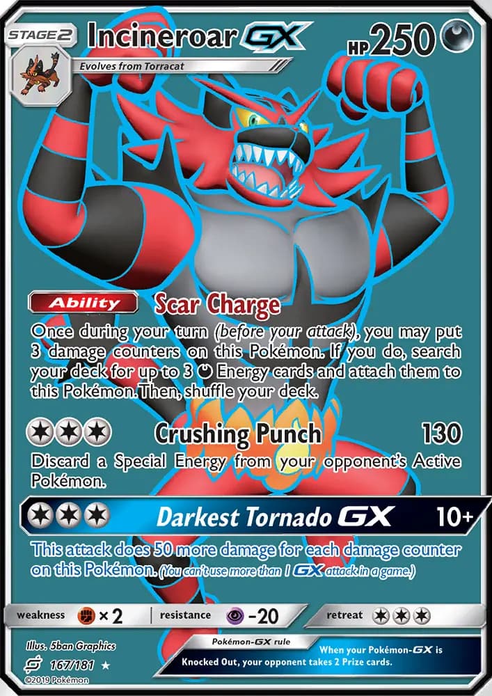 Incineroar GX #167 — Team Up