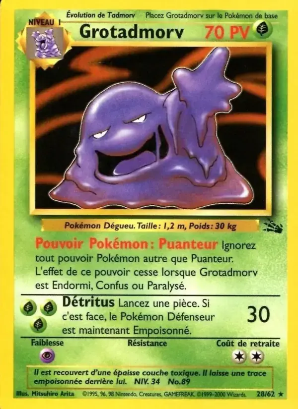 Carte Pokémon Grotadmorv #28 — Fossile