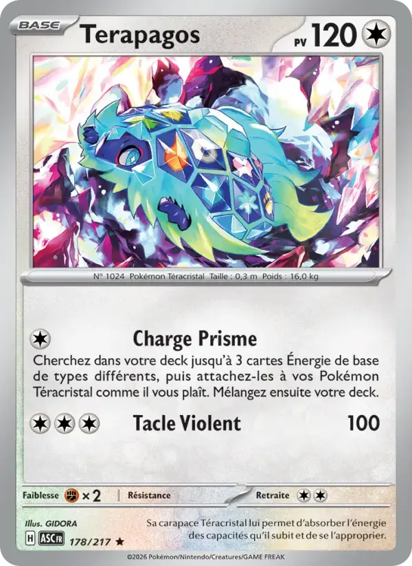 Carte Pokémon Terapagos #178 — Héros Transcendants