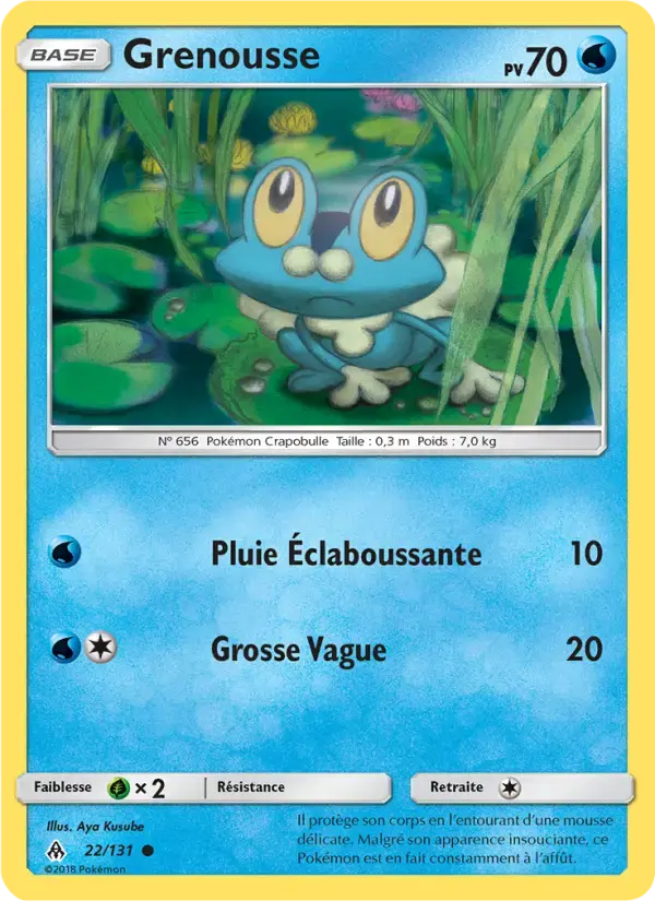 Carte Pokémon Grenousse #22 — Lumière Interdite