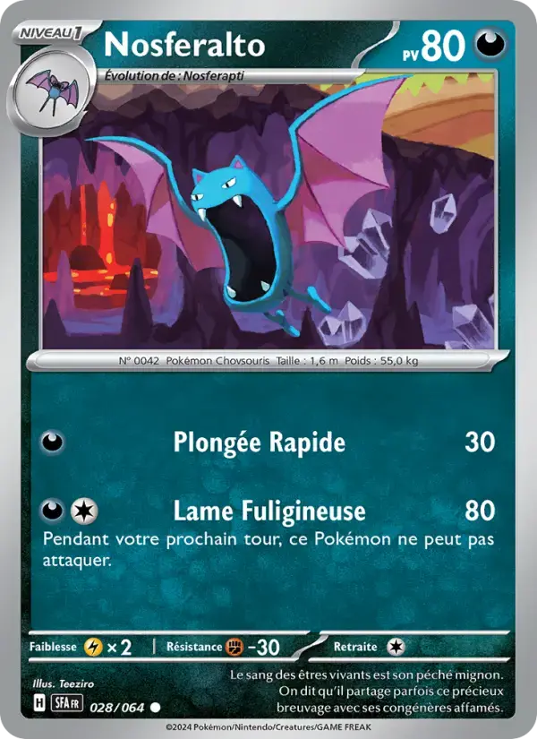 Carte Pokémon Nosferalto #028 — Fable Nébuleuse