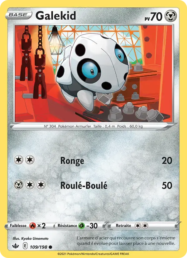 Carte Pokémon Galekid #109 — Règne de Glace