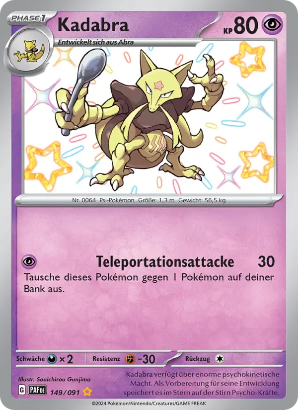 Carte Pokémon Kadabra #149 — Destinées de Paldea