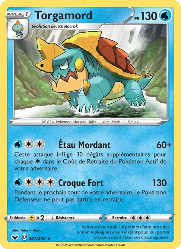 Carte Pokémon Torgamord #61 — Épée et Bouclier