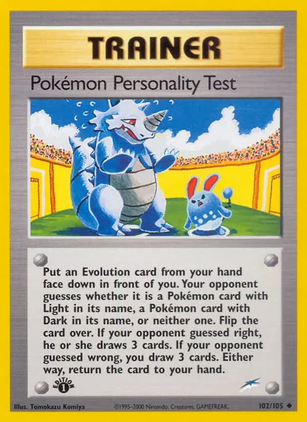 Pokémon Personality Test #102 — Neo Destiny