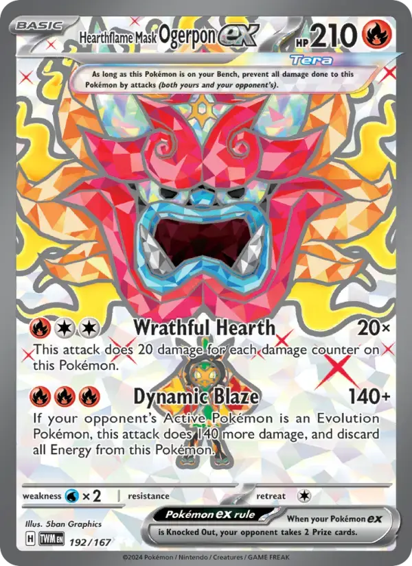 Hearthflame Mask Ogerpon ex #192 — Twilight Masquerade