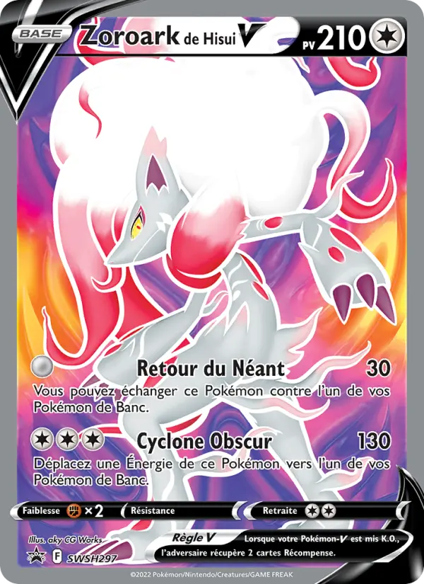 Carte Pokémon Zoroark de Hisui V #SWSH297 — Promos Épée et Bouclier