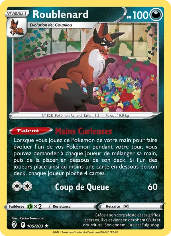 Carte Pokémon Roublenard #105 — Évolution Céleste