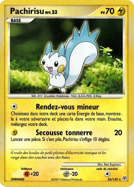 Carte Pokémon Pachirisu #35 — Diamant et Perle