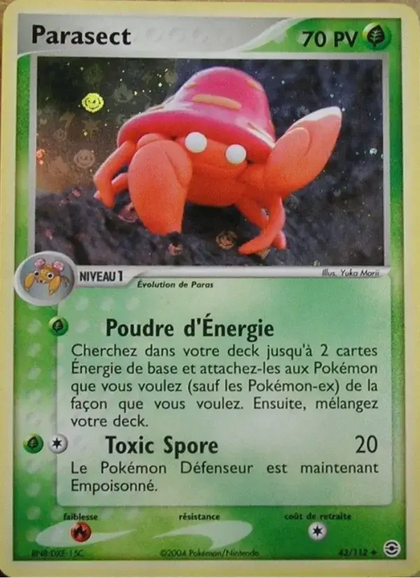 Carte Pokémon Parasect #43 — Rouge Feu & Vert Feuille