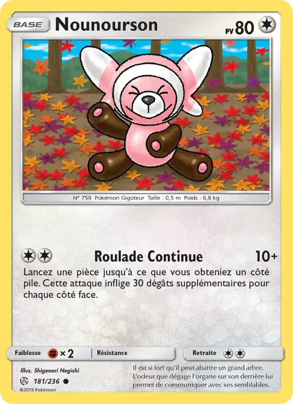 Carte Pokémon Nounourson #181 — Éclipse Cosmique