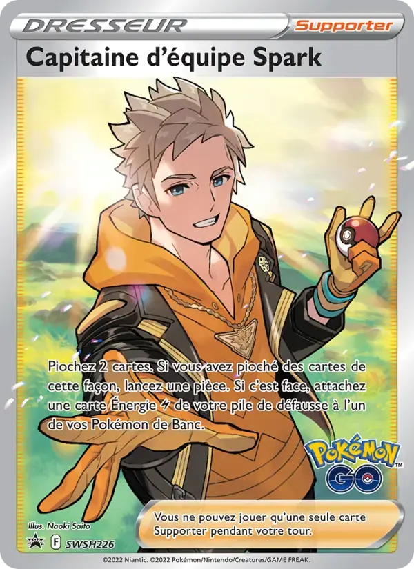 Carte Pokémon Capitaine d'équipe Spark #SWSH226 — Promos Épée et Bouclier