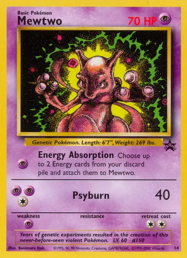 Carte Pokémon Mewtwo #14 — Promos Wizards