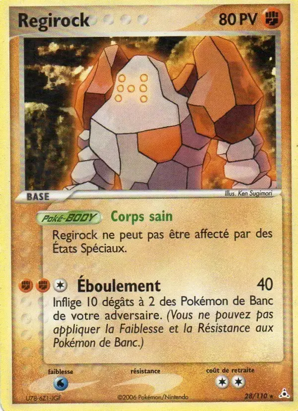 Carte Pokémon Regirock #28 — Fantômes Holon