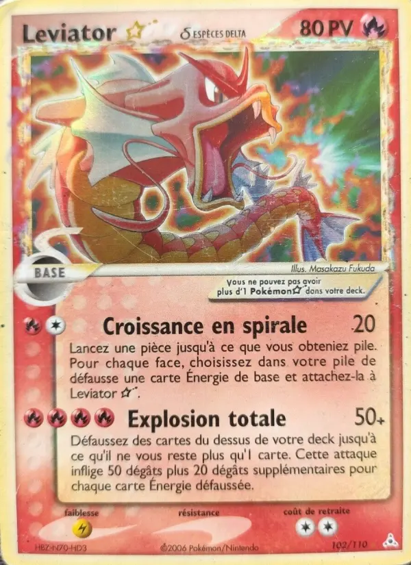 Carte Pokémon Leviator ☆ δ #102 — Fantômes Holon