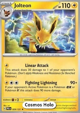 Carte Pokémon Voltali #029 Cosmos Holo — Évolutions Prismatiques
