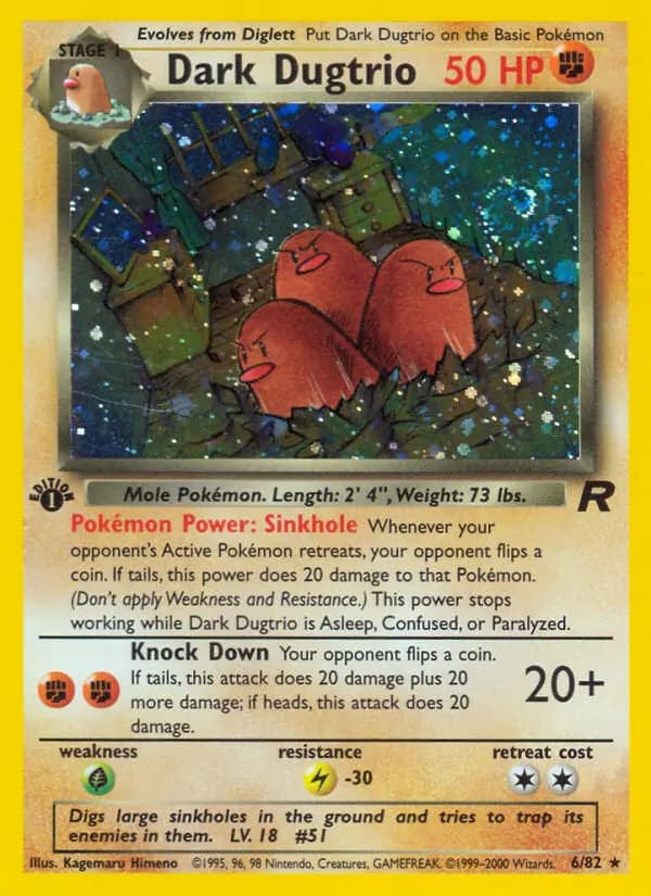 Dark Dugtrio #6 — Team Rocket