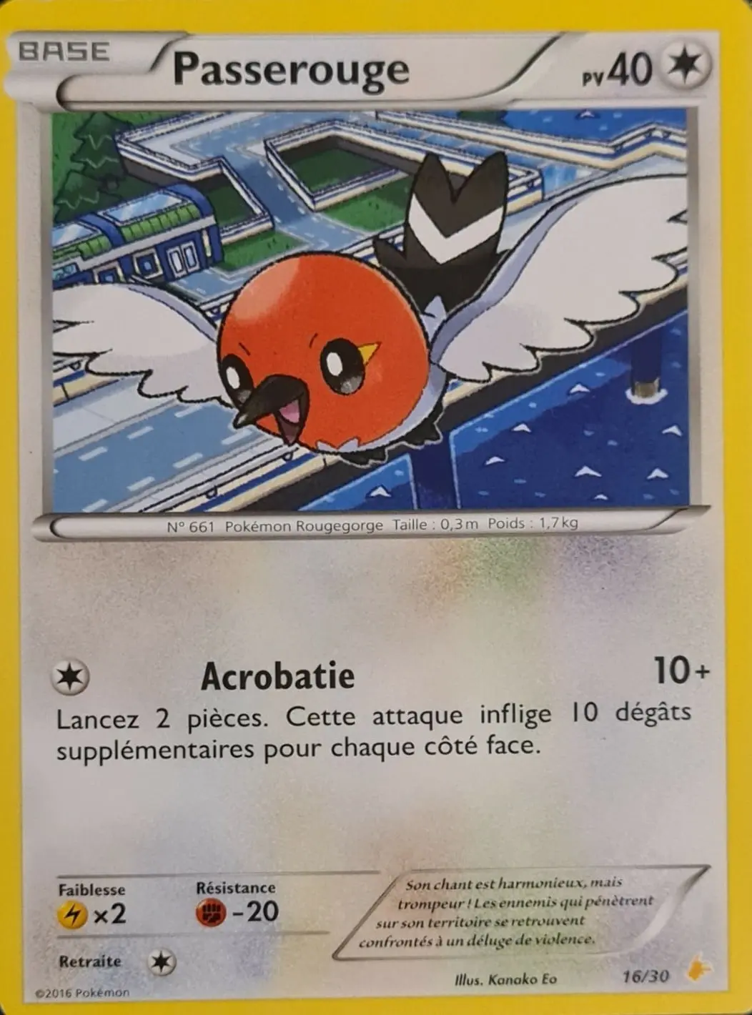 Fletchling #16 — XY Trainer Kit (Pikachu Libre)