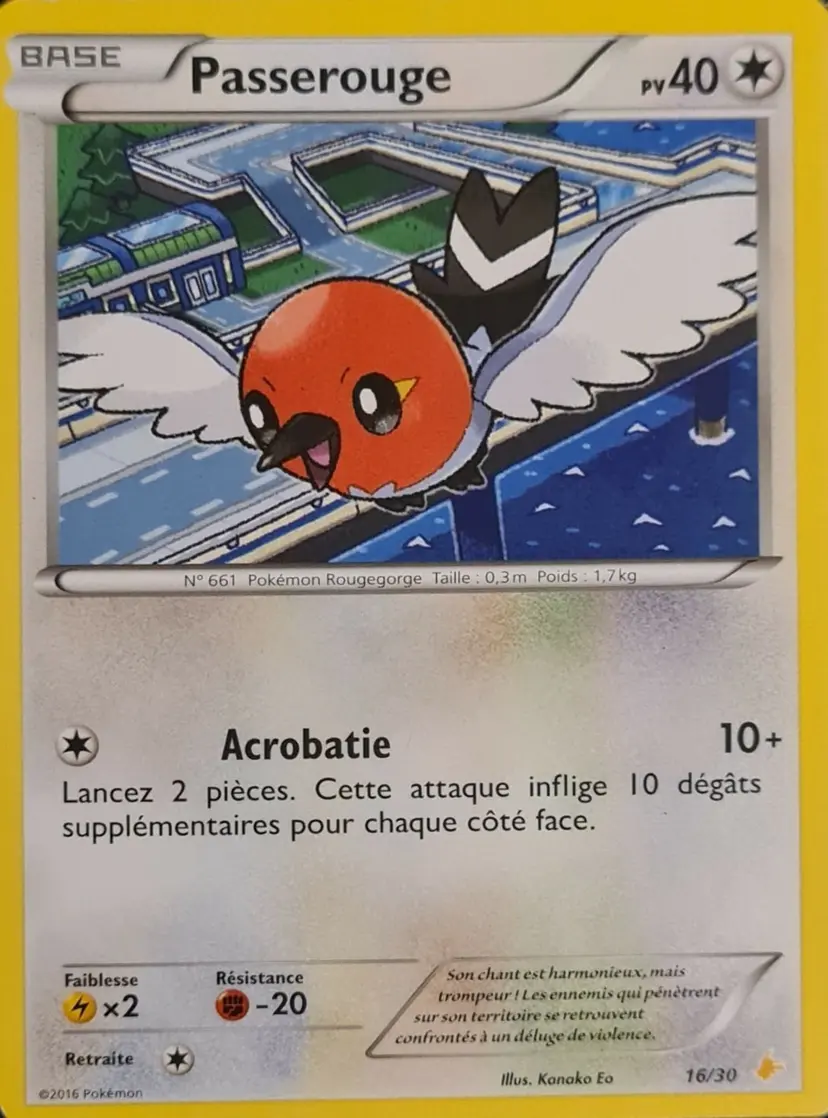 Carte Pokémon Passerouge #16 — Kit du Dresseur XY (Pikachu Catcheur)