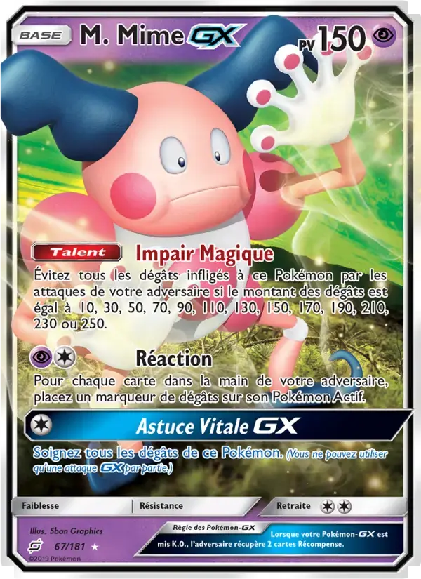 Carte Pokémon M. Mime GX #67 — Duo de Choc