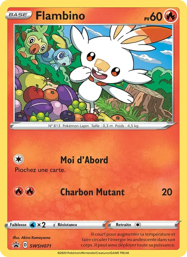 Carte Pokémon Flambino #SWSH071 — Promos Épée et Bouclier