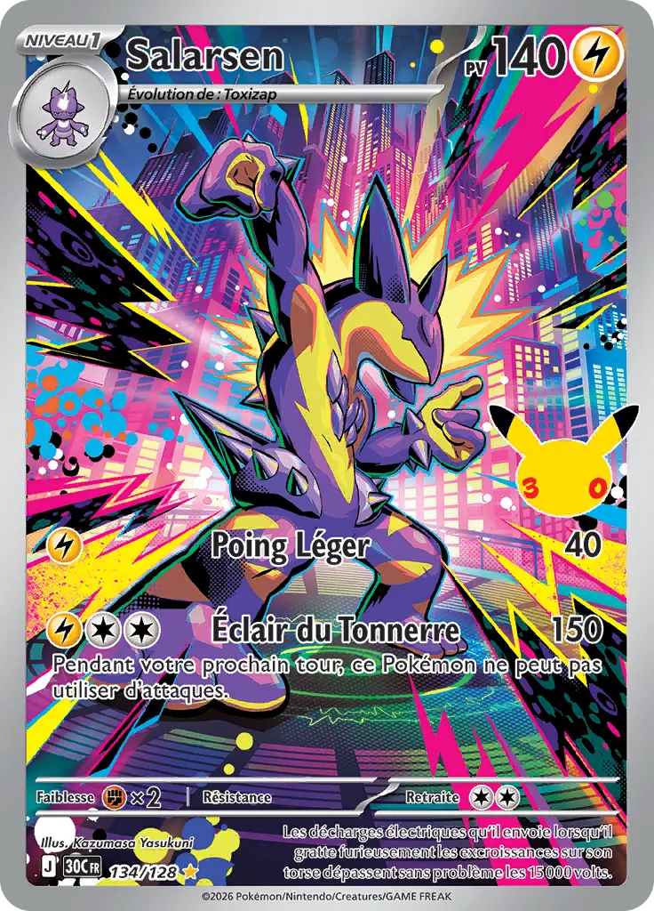 Carte Pokémon Salarsen #134 — 30ᵉ Anniversaire