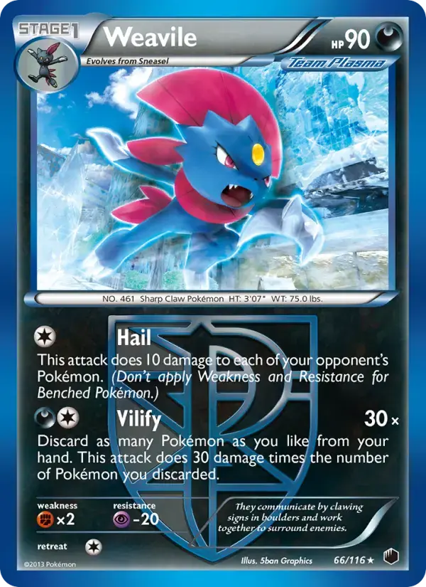 Weavile #66 — Plasma Freeze