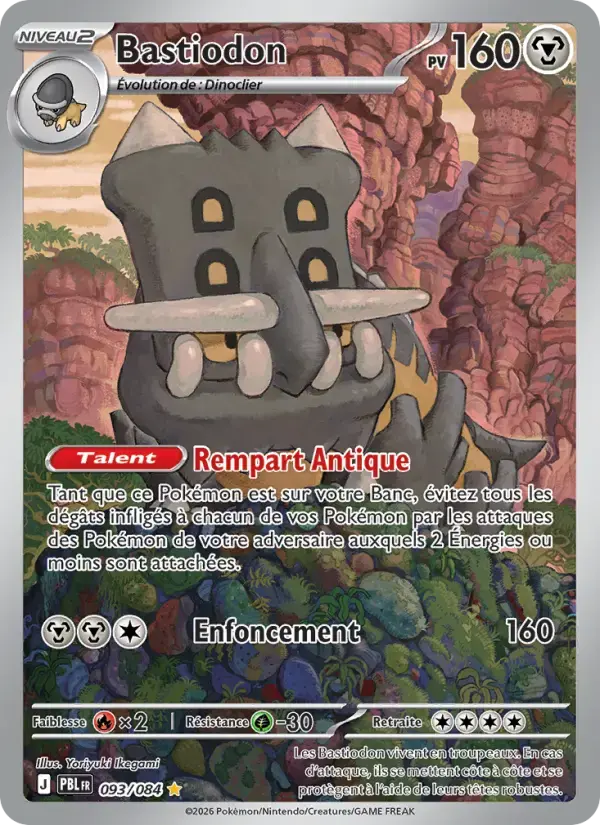Carte Pokémon Bastiodon #093 — Nuit Noire