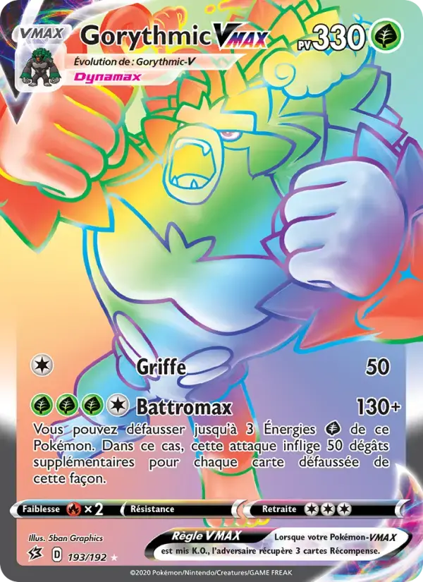 Carte Pokémon Gorythmic VMAX #193 — Clash des Rebelles