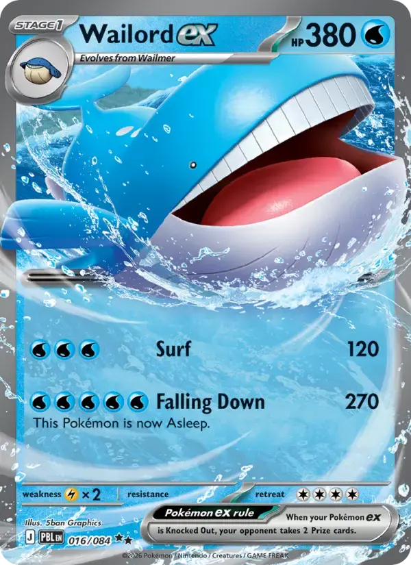 Wailord ex #016 — Pitch Black