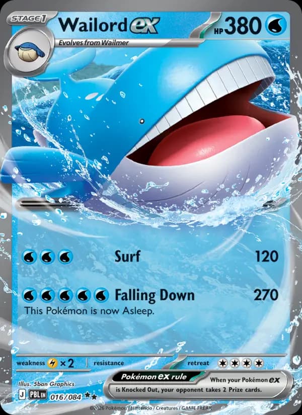 Wailord ex #016 — Pitch Black