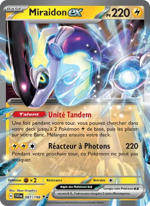 Carte Pokémon Miraidon-ex #081 — Écarlate et Violet